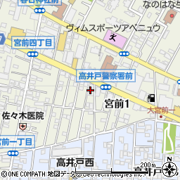 東京都杉並区宮前1丁目7-6周辺の地図