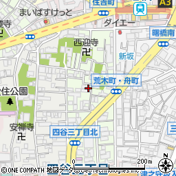 東京都新宿区舟町周辺の地図