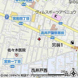 東京都杉並区宮前1丁目11-12周辺の地図