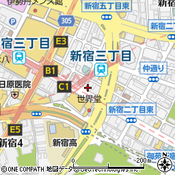 ファミリーマート新宿要通り店周辺の地図