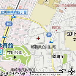 東京都立川市錦町5丁目2周辺の地図
