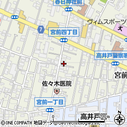 東京都杉並区宮前1丁目14-17周辺の地図