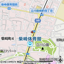 三菱地所パークスシステムパーク立川柴崎町駐車場周辺の地図