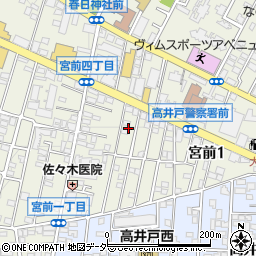東京都杉並区宮前1丁目12周辺の地図