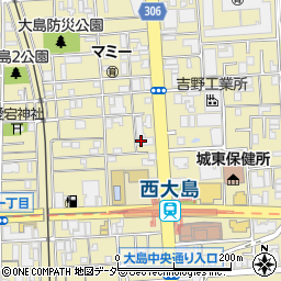 くすりの福太郎　西大島店周辺の地図