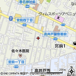 東京都杉並区宮前1丁目12-13周辺の地図