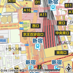 こだわりや新宿店周辺の地図