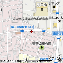 東野第二児童遊園周辺の地図