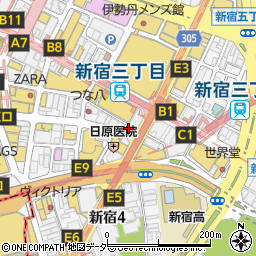 新宿 カフェ＆レストラン キャラバン ホテル周辺の地図