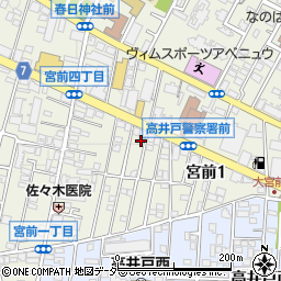 東京都杉並区宮前1丁目11-11周辺の地図