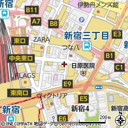 カインド新宿店周辺の地図