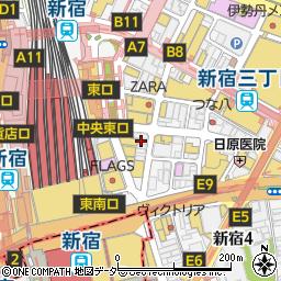 海鮮炉端焼きと旨い日本酒 完全個室居酒屋 あばれ鮮魚新宿店周辺の地図