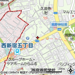 松屋西新宿店周辺の地図
