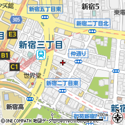 東京都新宿区新宿2丁目12周辺の地図