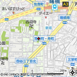 東京都新宿区舟町11周辺の地図