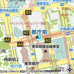 都庁前駅周辺の地図