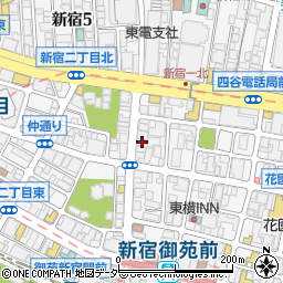 ラフィネ新宿周辺の地図