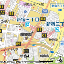 三菱ＵＦＪ銀行新宿支店周辺の地図