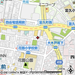 新宿花園郵便局周辺の地図