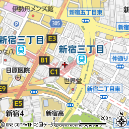 だるまや 新宿三丁目店周辺の地図