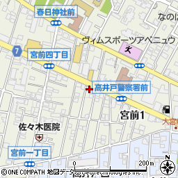 東京都杉並区宮前1丁目11-7周辺の地図