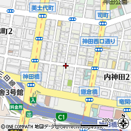 東京都千代田区内神田1丁目周辺の地図