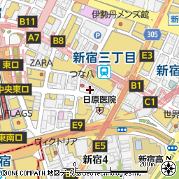 地酒と馬肉のお店 波津馬 新宿店周辺の地図