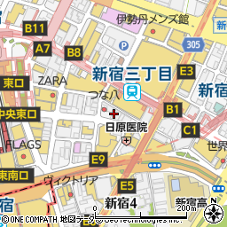 完全個室居酒屋 九州よしき 新宿店周辺の地図