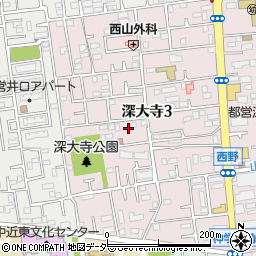 東京都三鷹市深大寺3丁目周辺の地図