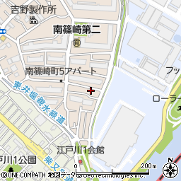 南篠崎児童遊園周辺の地図