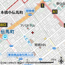 東京都中央区日本橋大伝馬町周辺の地図