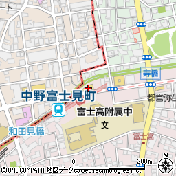 ファミリーマート中野富士見町駅前店周辺の地図