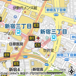 A　CLINIC新宿周辺の地図