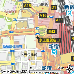 新宿高速バスターミナル周辺の地図