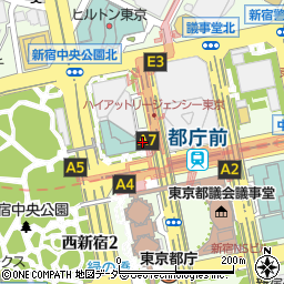 東京都新宿区西新宿周辺の地図