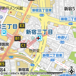 ナドニエ NADNYE 新宿三丁目店周辺の地図