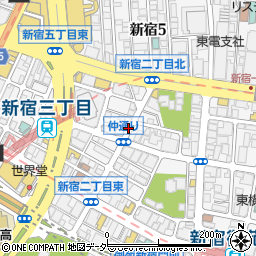 東京都新宿区新宿2丁目周辺の地図