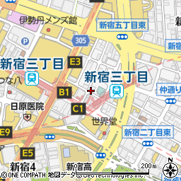 じとっこ組合　新宿三丁目店周辺の地図