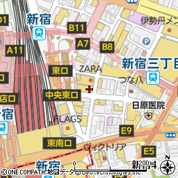 和真メガネ新宿ＡＮＮＥＸ周辺の地図