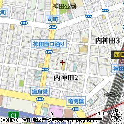 東京都千代田区内神田2丁目10周辺の地図