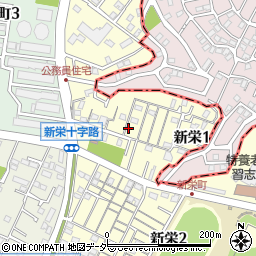 千葉県習志野市新栄1丁目周辺の地図