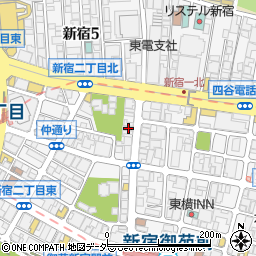 東京都新宿区新宿2丁目15-26周辺の地図