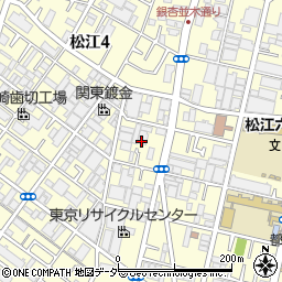 東京都江戸川区松江4丁目28周辺の地図