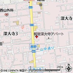 ＴＳＵＴＡＹＡ深大寺店周辺の地図