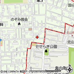 東京都国立市東3丁目19-4周辺の地図