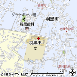 甲府市立羽黒小学校周辺の地図