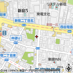 東京都新宿区新宿2丁目15-25周辺の地図