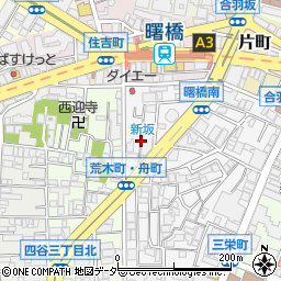東京都新宿区荒木町22周辺の地図