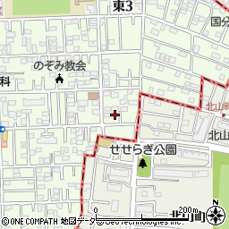 東京都国立市東3丁目19-5周辺の地図