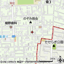 東京都国立市東3丁目18-11周辺の地図